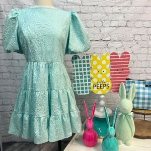 powered blue dress, never worn! love the dress just wasn’t fitting for me!